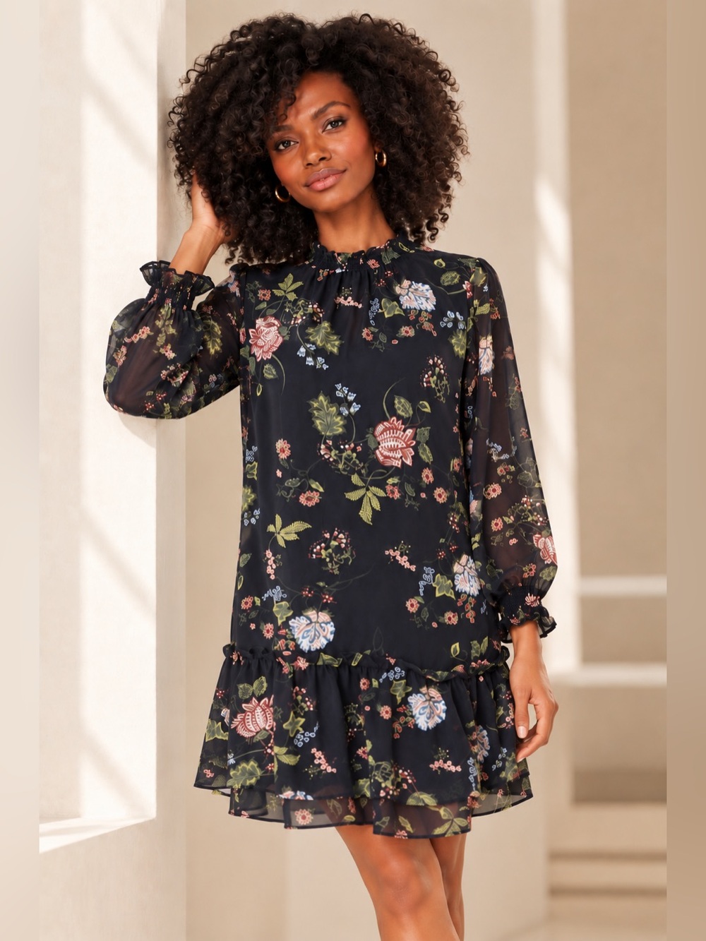 NWOT Ann Taylor Loft Floral Dress Size L